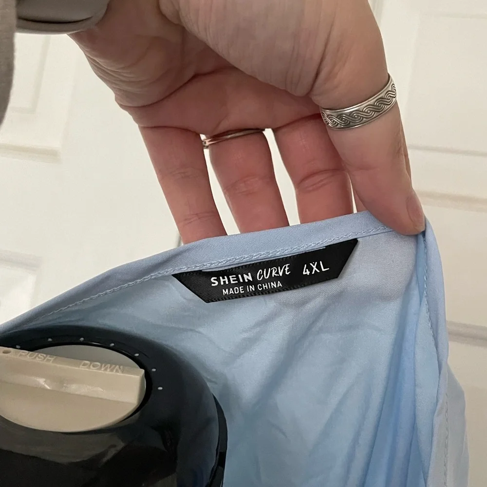 Blue Ruffle Blouse - Picture 2 of 2